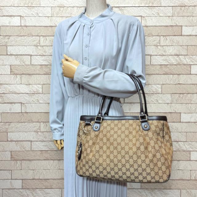 グッチ スーキー ショルダーバッグ GGキャンバス 296835 ベージュ レディース GUCCI 中古 R&Kリサイクルキング_1