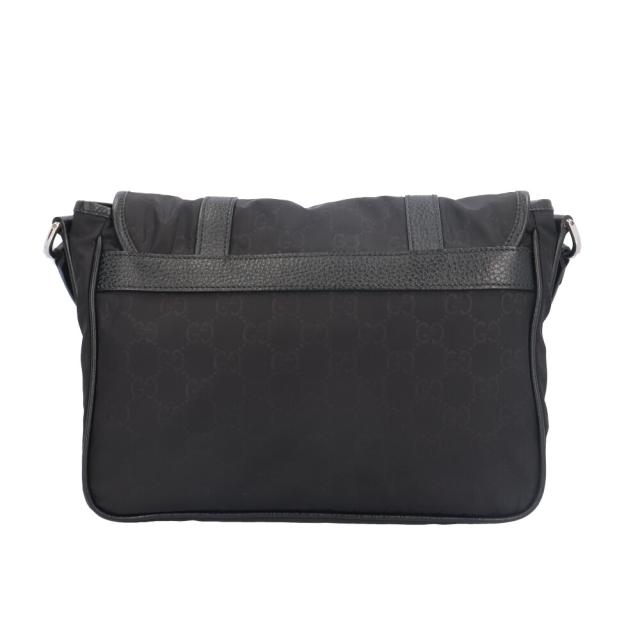 グッチ GG柄メッセンジャーバッグ ショルダーバッグ ナイロン 510335 ブラック ユニセックス GUCCI 中古 R&Kリサイクルキング