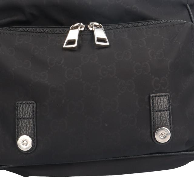グッチ GG柄メッセンジャーバッグ ショルダーバッグ ナイロン 510335 ブラック ユニセックス GUCCI 中古 R&Kリサイクルキング