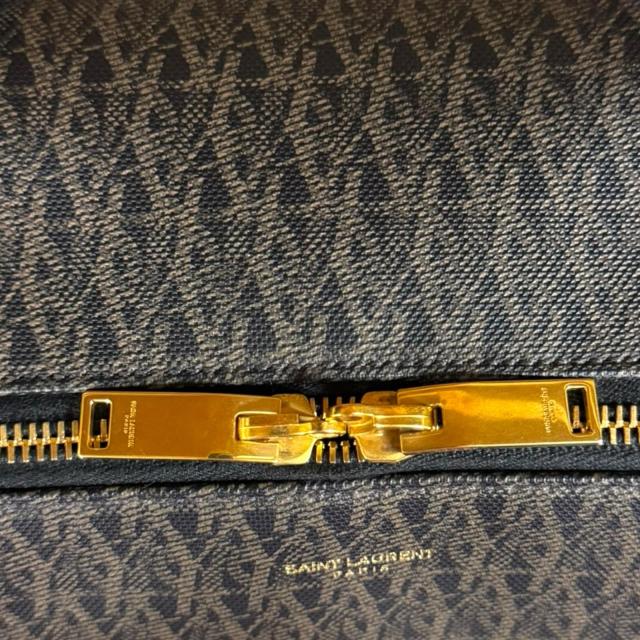 サンローラン ショルダーバッグ コーティングキャンバス ブラウン