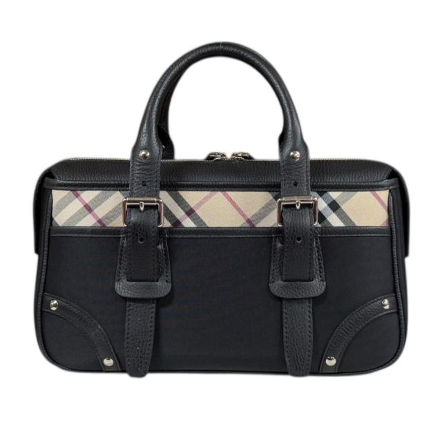 バーバリー ノバチェック ハンドバッグ キャンバス ブラック レディース BURBERRY 中古 R&Kリサイクルキング_2