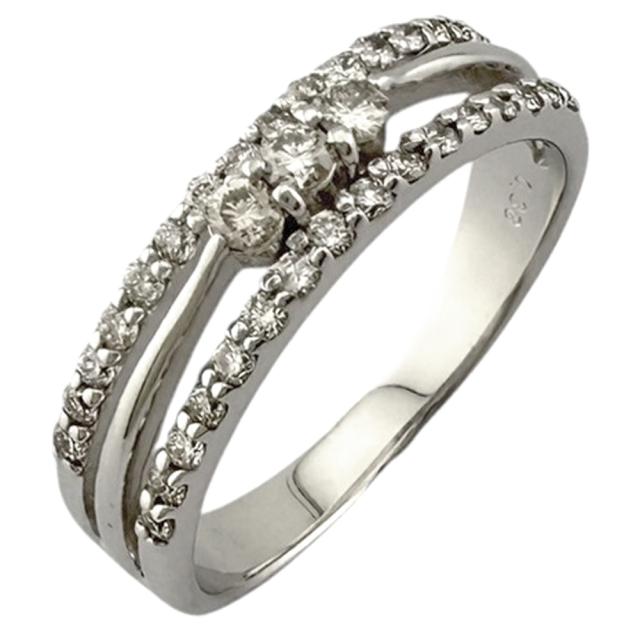 リング 指輪 11号 18金 K18ホワイトゴールド ダイヤモンド レディース