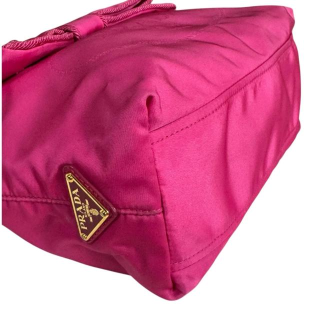 プラダ リボン ショルダーバッグ ナイロン 1BA084 ピンク レディース PRADA 中古 R&Kリサイクルキング_6
