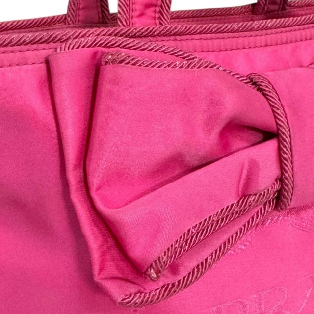 プラダ リボン ショルダーバッグ ナイロン 1BA084 ピンク レディース PRADA 中古 R&Kリサイクルキング_9
