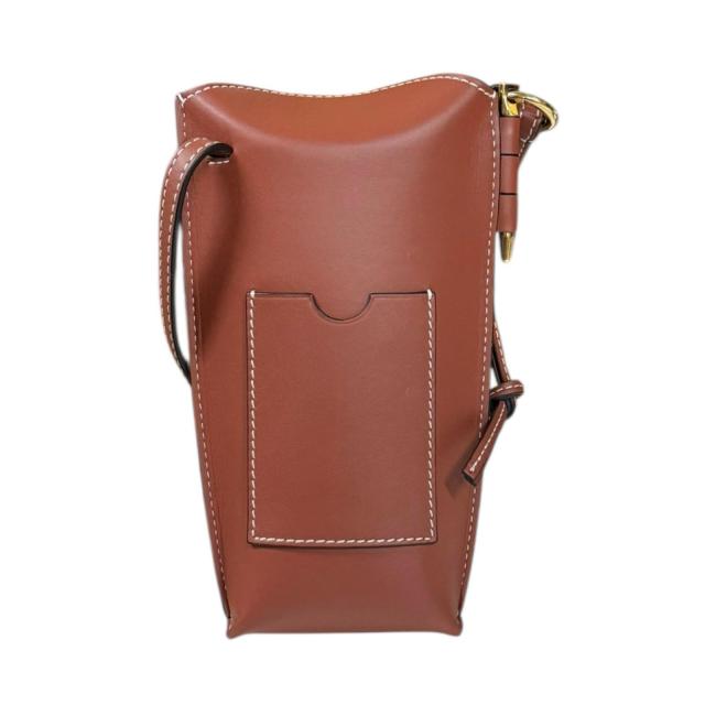 ロエベ ゲートポケット アナグラム ショルダーバッグ レザー ブラウン レディース LOEWE 中古 R&Kリサイクルキング_2