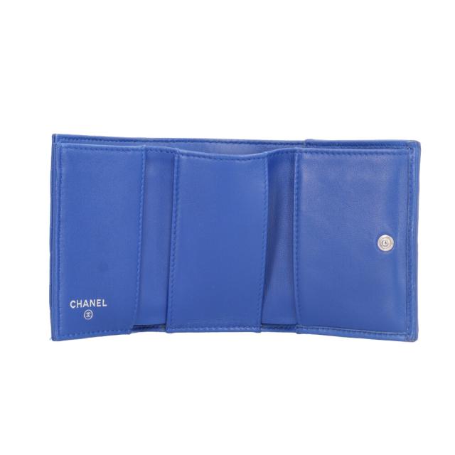 シャネル マトラッセ 三つ折り財布 ラムスキン レディース CHANEL 中古 R&Kリサイクルキング_4