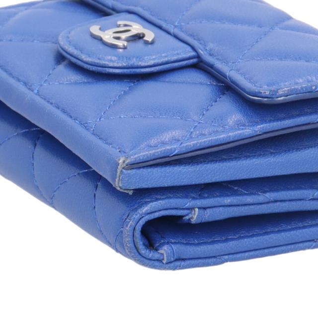シャネル マトラッセ 三つ折り財布 ラムスキン レディース CHANEL 中古 R&Kリサイクルキング_8