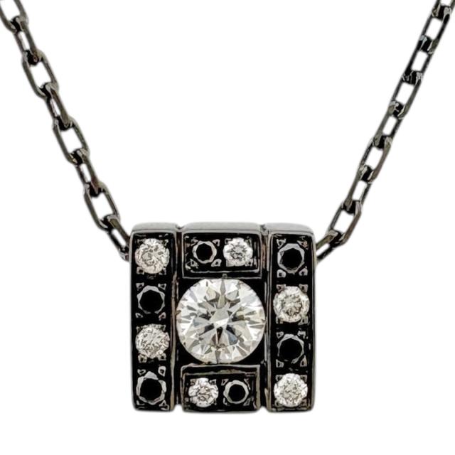 ダミアーニ ベルエポック スクエア ネックレス 18金 K18ホワイトゴールド ダイヤモンド レディース Damiani  中古 R&amp;Kリサイクルキング