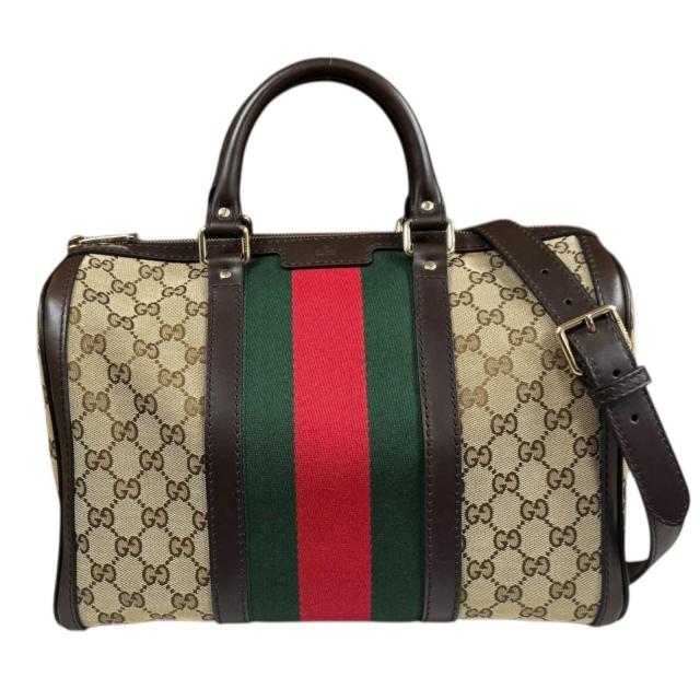 グッチ GGキャンバス ボストンバッグ GGキャンバス 247205 ベージュ レディース GUCCI  中古 R&Kリサイクルキング