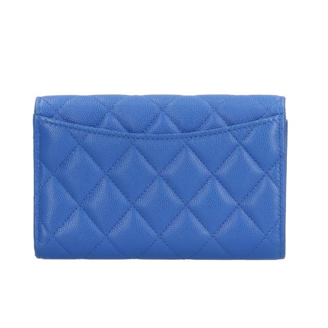シャネル マトラッセ 三つ折り財布 キャビアスキン AP0232 レディース CHANEL 中古 R&Kリサイクルキング
