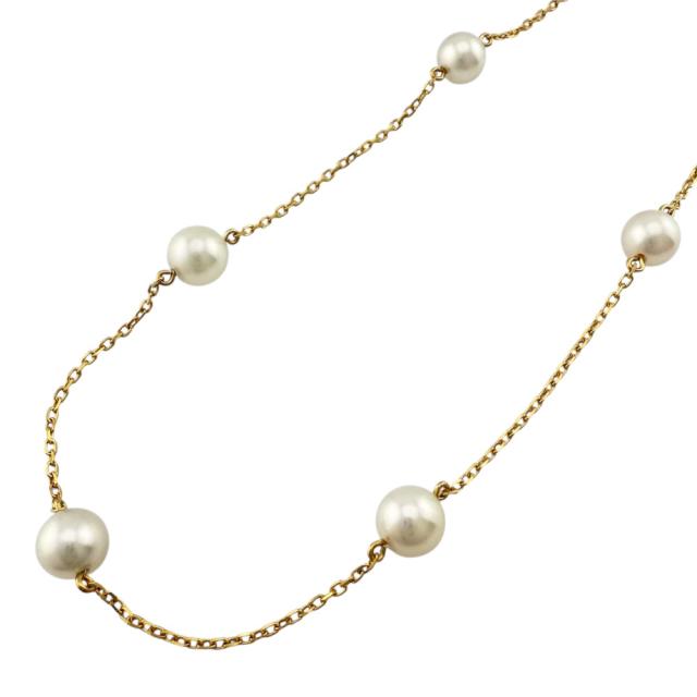 ミキモト ネックレス 18金 K18イエローゴールド アコヤパール レディース MIKIMOTO  中古 R&amp;Kリサイクルキング