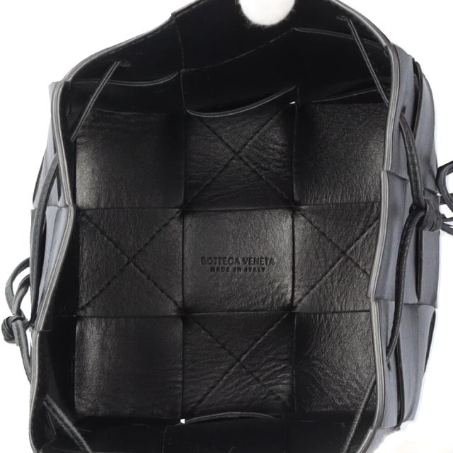 ボッテガヴェネタ スモール カセット バケットバッグ マキシイントレチャート ショルダーバッグ レザー 680218 ブラック レディース BOTTEGAVENETA 中古 R&Kリサイクルキング_6