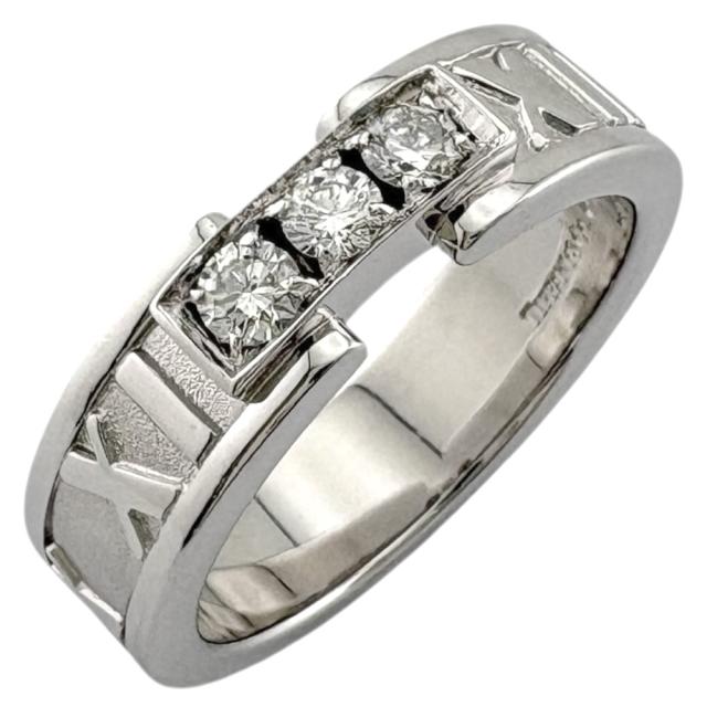 ティファニー アトラス ダイヤモンド リング 指輪 11.5号 18金 K18ホワイトゴールド ダイヤモンド レディース TIFFANY&amp;Co.  中古 R&amp;Kリサイクルキング