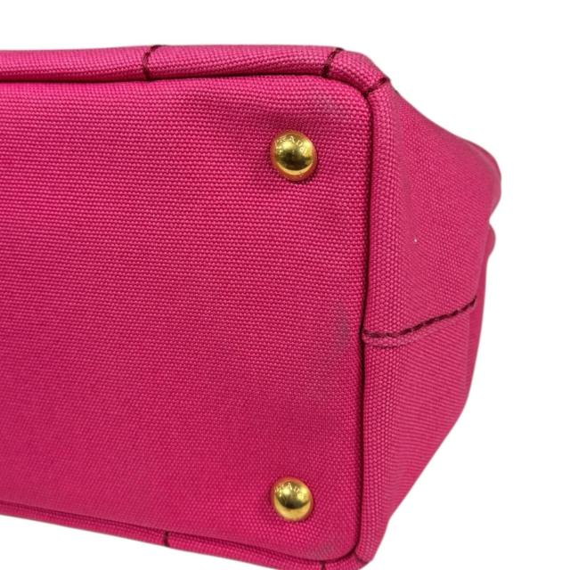 プラダ カナパトートSS ショルダーバッグ キャンバス 1BG439 ピンク レディース PRADA  中古 PRADA（プラダ） カナパトートSS ショルダーバッグ キャンバス 1BG439