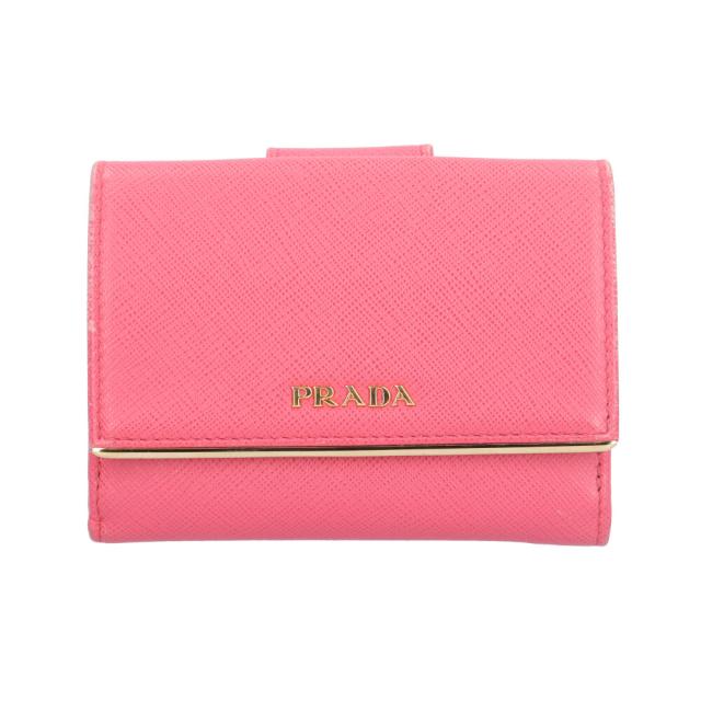 プラダ サフィアーノ 二つ折り財布 レザー 1MH523 レディース PRADA 中古 R&Kリサイクルキング