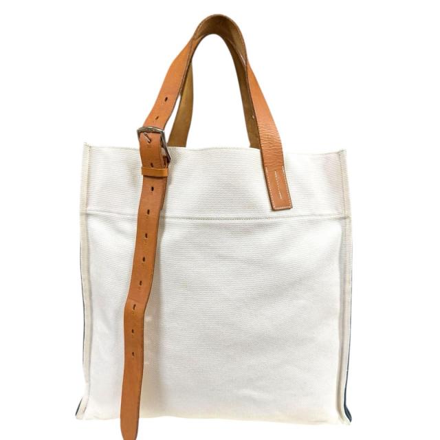 エルメス ショッピング トート エトリヴィエール ショルダーバッグ キャンバス ホワイト ユニセックス HERMES 中古 R&Kリサイクルキング