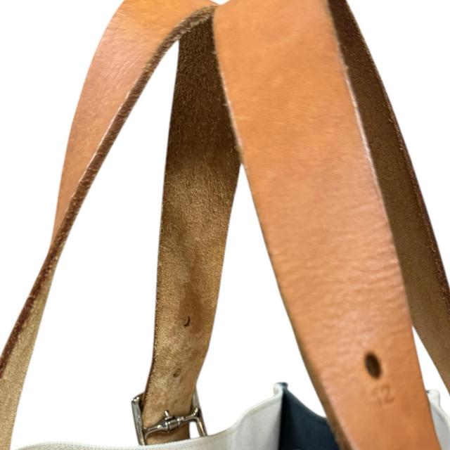 エルメス ショッピング トート エトリヴィエール ショルダーバッグ キャンバス ホワイト ユニセックス HERMES 中古 R&Kリサイクルキング_15