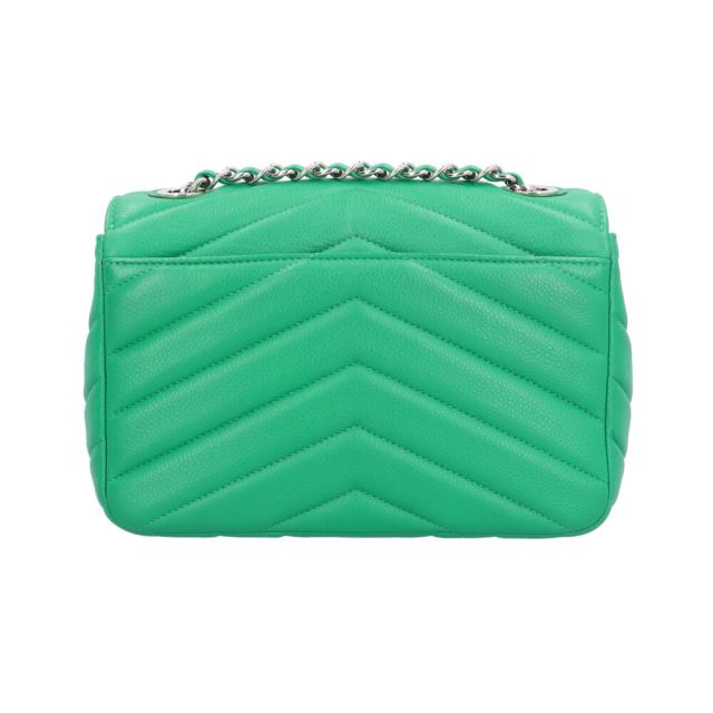 シャネル Vステッチ ショルダーバッグ レザー グリーン レディース CHANEL  中古 R&amp;Kリサイクルキング_2