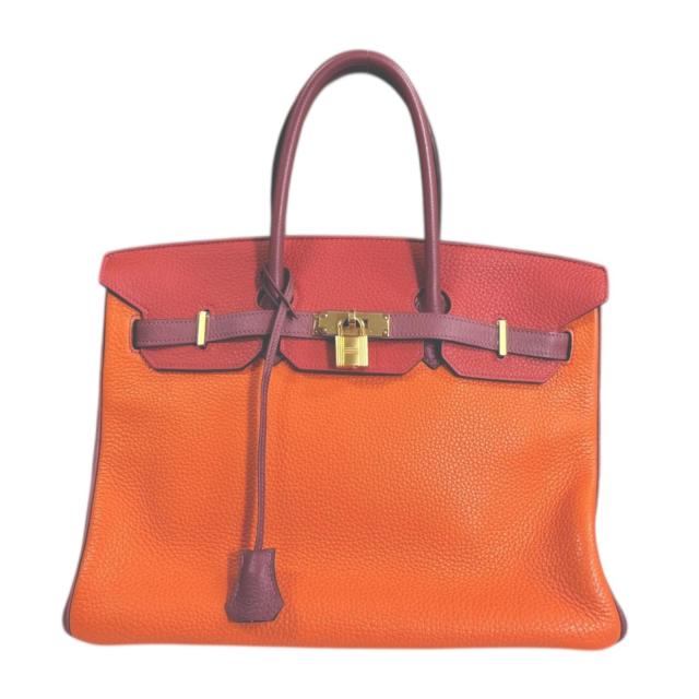 エルメス パーソナルオーダー バーキン35 ハンドバッグ トリヨンクレマンス オレンジ レディース HERMES  中古 R&amp;Kリサイクルキング