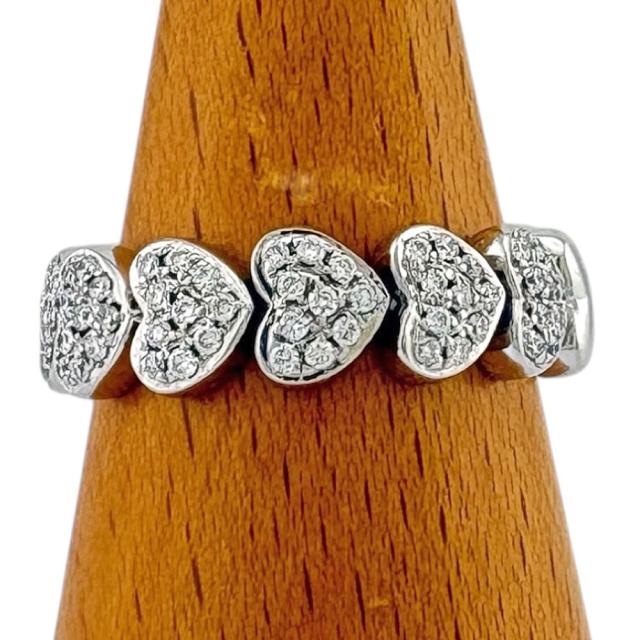 ポンテヴェキオ リング 指輪 12号 18金 K18ホワイトゴールド ダイヤモンド レディース Ponte Vecchio  中古 R&Kリサイクルキング