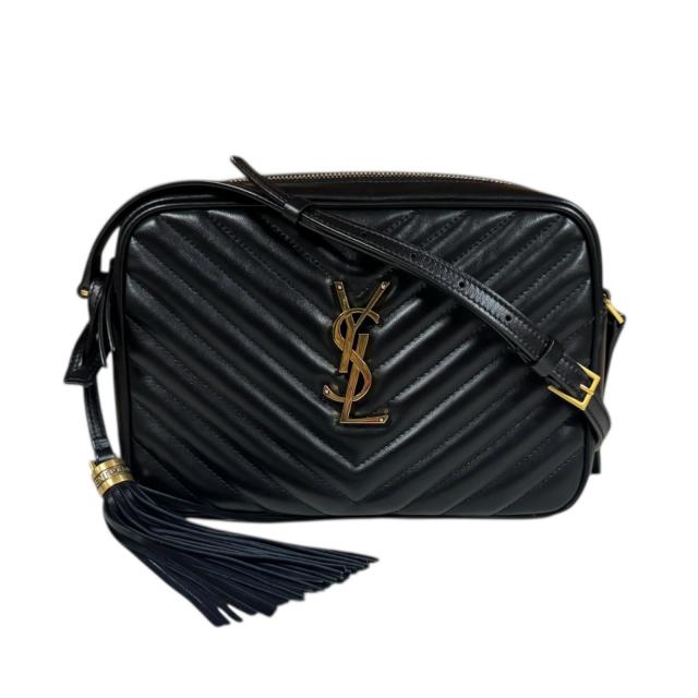 サンローラン ルー カメラバッグ ショルダーバッグ レザー 612544 ブラック レディース SAINT LAURENT  中古 R&amp;Kリサイクルキング
