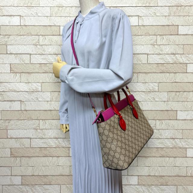 グッチ ＧＧスプリーム ショルダーバッグ GGスプリームキャンバス 409534 ベージュ レディース GUCCI 中古 R&Kリサイクルキング_1