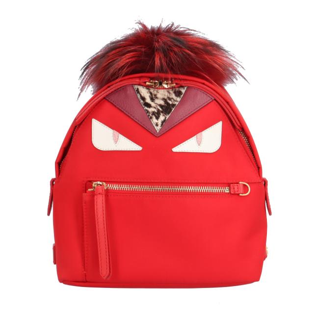 フェンディ モンスターミニバッグパック バッグバグズ リュック・デイパック ナイロン 8BZ038-5R5 レディース FENDI 中古 R&Kリサイクルキング