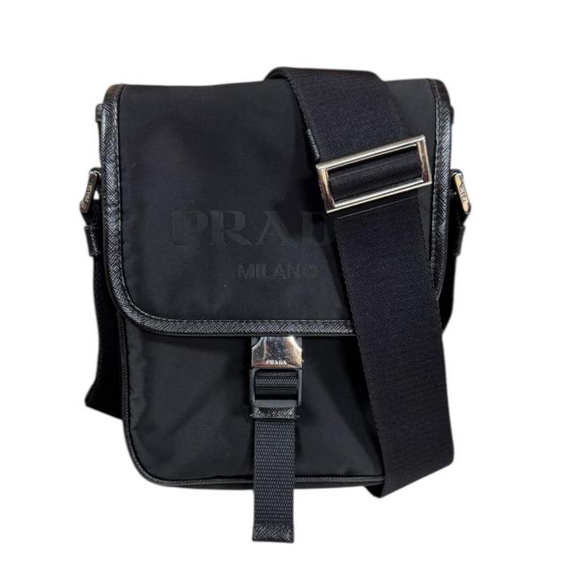 プラダ ショルダーバッグ ナイロン 2VD028 ブラック メンズ PRADA 中古 R&Kリサイクルキング