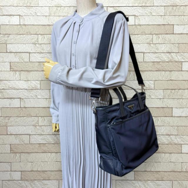 プラダ ショルダーバッグ ナイロン 2VG033 ネイビー メンズ PRADA 中古 R&Kリサイクルキング_1