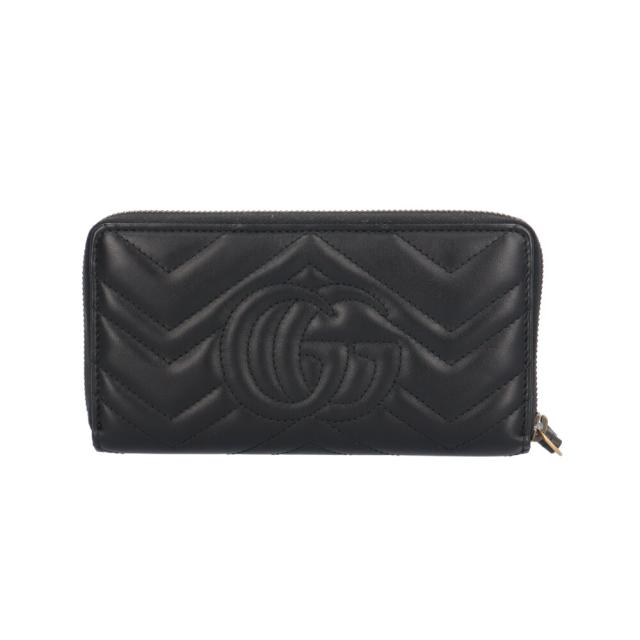 グッチ ジップアラウンドウォレット GGマーモント 長財布 レザー 443123 レディース GUCCI 中古 R&Kリサイクルキング_1