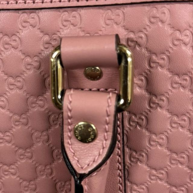 グッチ マイクログッチシマ ショルダーバッグ レザー 449655 ピンク レディース GUCCI 中古 R&Kリサイクルキング_12