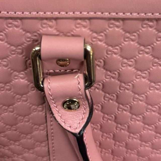 グッチ マイクログッチシマ ショルダーバッグ レザー 449655 ピンク レディース GUCCI 中古 R&Kリサイクルキング_13