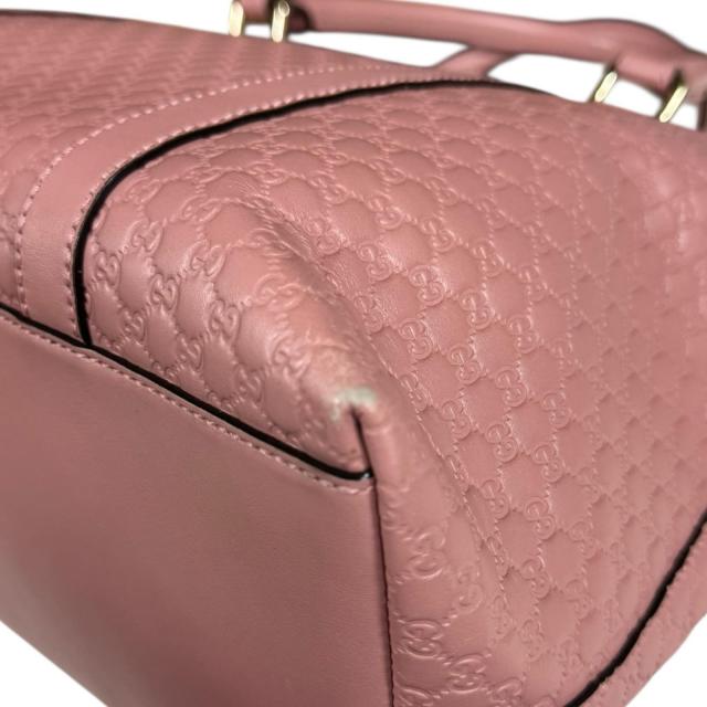 グッチ マイクログッチシマ ショルダーバッグ レザー 449655 ピンク レディース GUCCI 中古 R&Kリサイクルキング_14