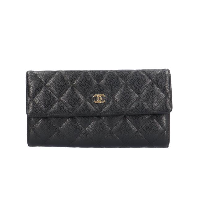 シャネル マトラッセ 長財布 キャビアスキン A50096 レディース CHANEL 中古 R&Kリサイクルキング