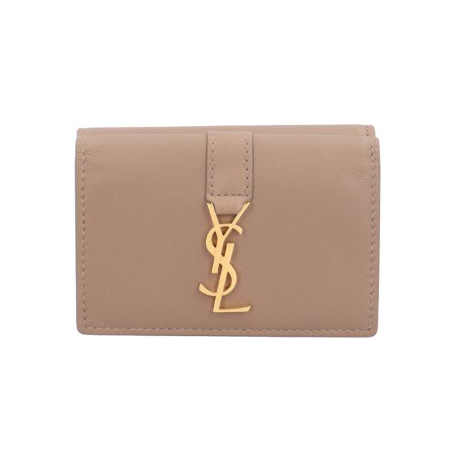 サンローラン 三つ折り財布 レザー 602974 レディース SAINT LAURENT 中古 R&Kリサイクルキング