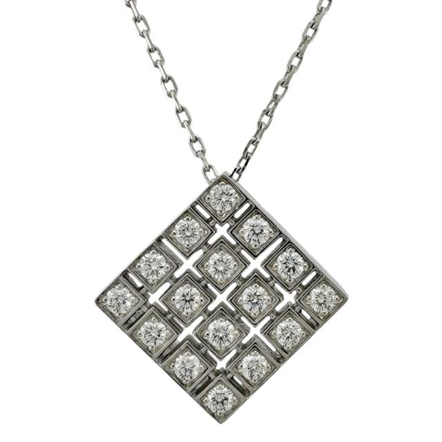 ミキモト ネックレス 18金 K18ホワイトゴールド ダイヤモンド レディース MIKIMOTO  中古 R&amp;Kリサイクルキング