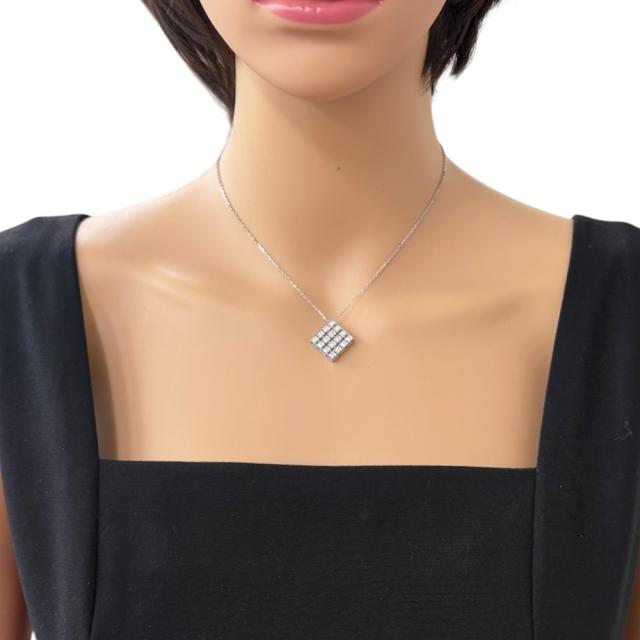 ミキモト ネックレス 18金 K18ホワイトゴールド ダイヤモンド レディース MIKIMOTO  中古 R&amp;Kリサイクルキング_1