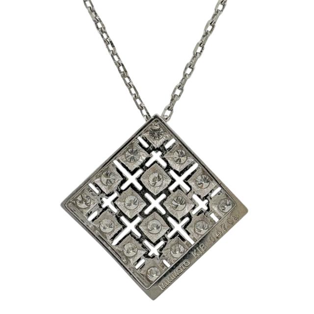 ミキモト ネックレス 18金 K18ホワイトゴールド ダイヤモンド レディース MIKIMOTO  中古 R&amp;Kリサイクルキング_2