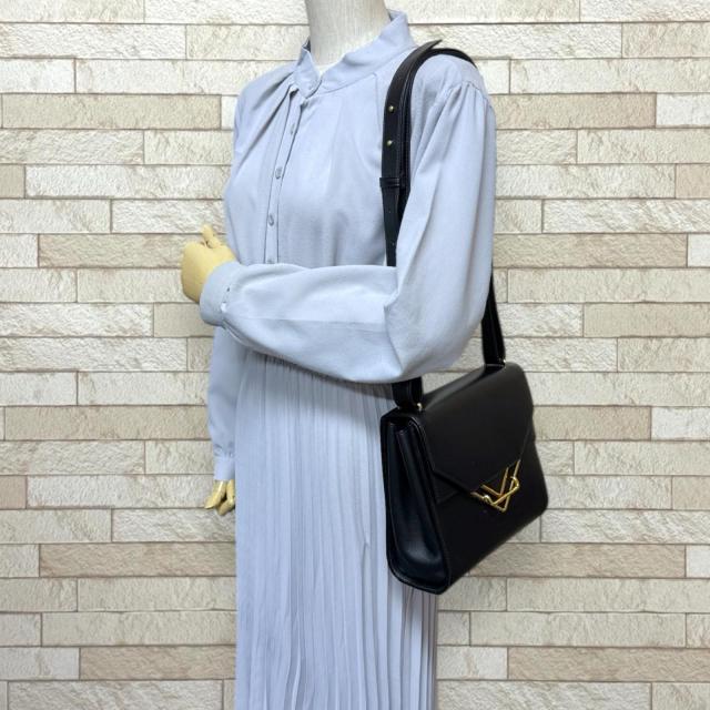 ボッテガヴェネタ ザ クリップ ショルダーバッグ ショルダーバッグ レザー 652391 ブラック レディース BOTTEGAVENETA 中古 R&Kリサイクルキング_1