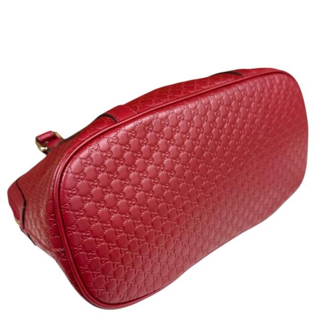 グッチ マイクログッチシマ ショルダーバッグ レザー 449663 レッド