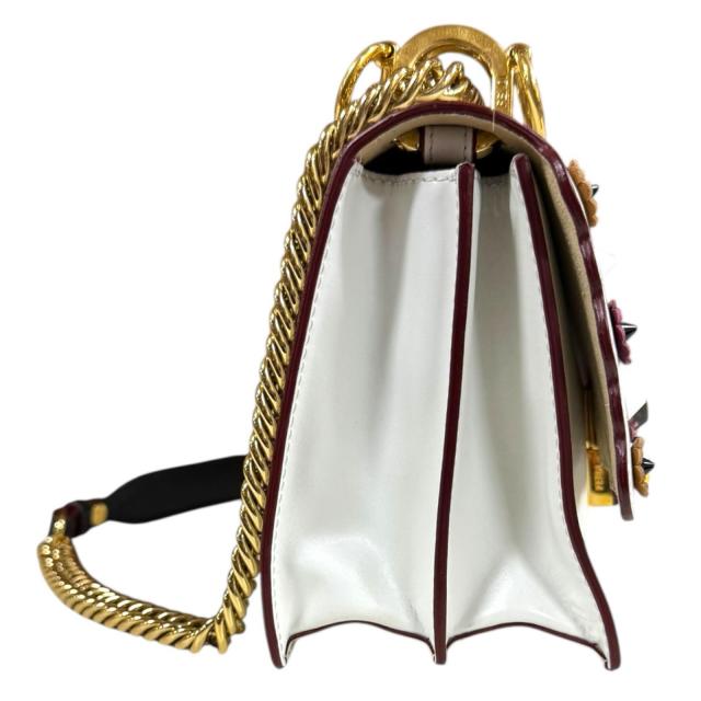 フェンディ キャナイ ミニ ショルダーバッグ レザー 8M0381 ホワイト レディース FENDI 中古 R&Kリサイクルキング_3