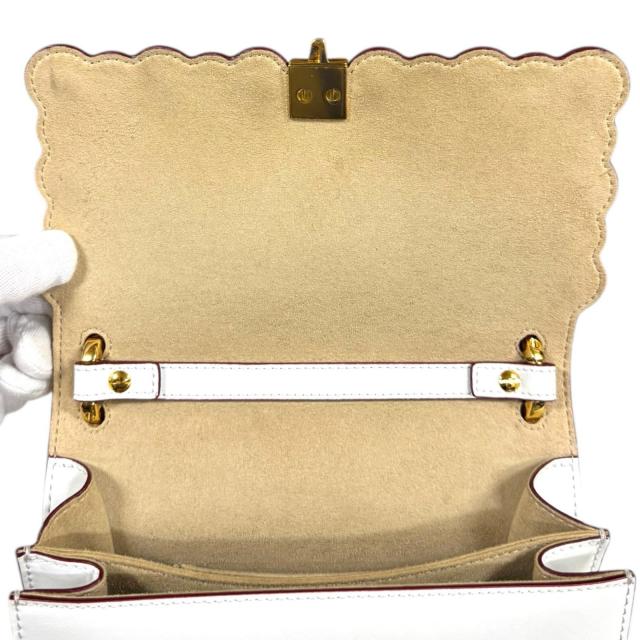 フェンディ キャナイ ミニ ショルダーバッグ レザー 8M0381 ホワイト レディース FENDI 中古 R&Kリサイクルキング_9