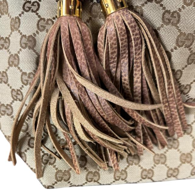 グッチ トートバッグ GGキャンバス 218780 ブラウン レディース GUCCI 中古 R&Kリサイクルキング_11