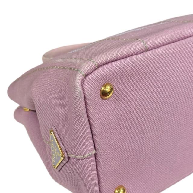 プラダ カナパトートSS ショルダーバッグ キャンバス 1BG439 ピンク レディース PRADA 中古 R&Kリサイクルキング_7