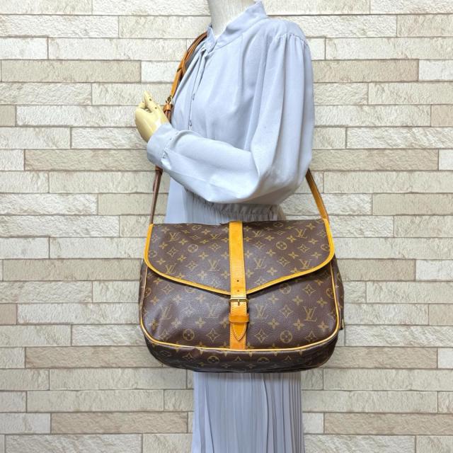 ルイヴィトン ソミュール35 モノグラム ショルダーバッグ モノグラムキャンバス M42254 ブラウン レディース LOUIS VUITTON 中古 R&Kリサイクルキング_1
