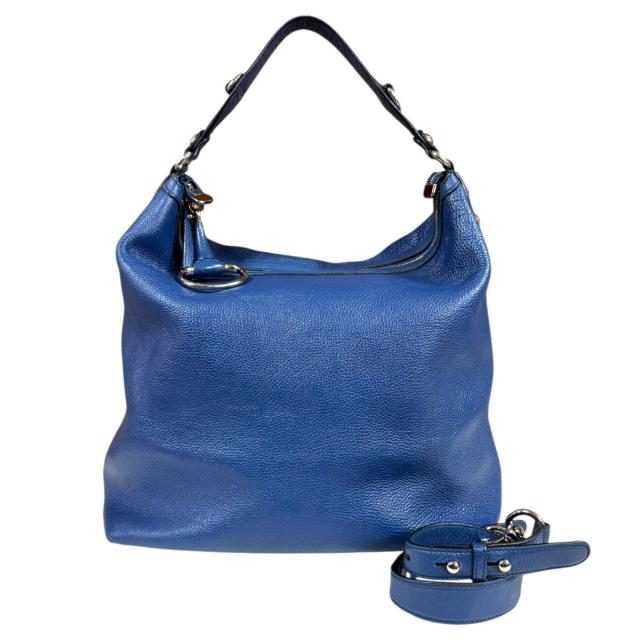 グッチ アイコンビット トートバッグ ショルダーバッグ レザー 232950 ブルー レディース GUCCI 中古 R&Kリサイクルキング