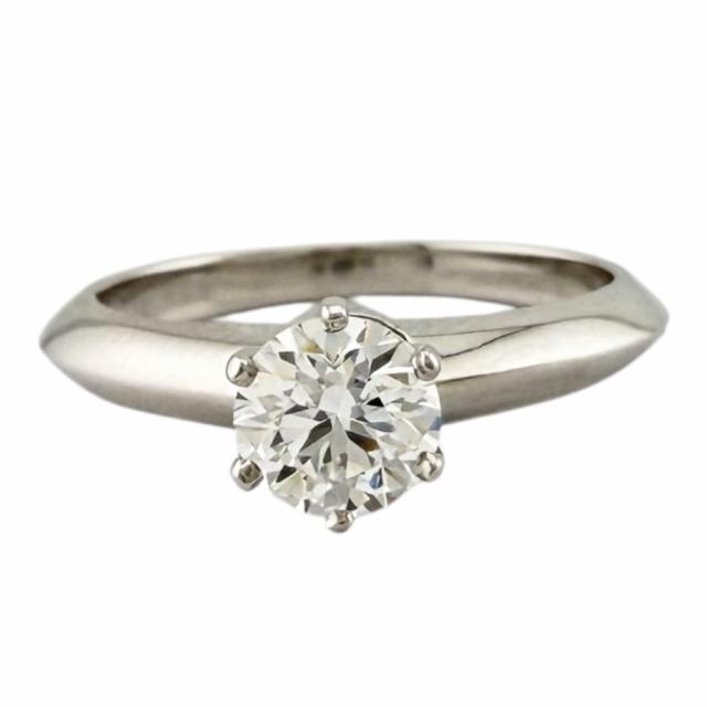 ティファニー ソリティア リング 指輪 6号 Pt950プラチナ ダイヤモンド レディース TIFFANY&amp;Co.  中古 R&amp;Kリサイクルキング_2