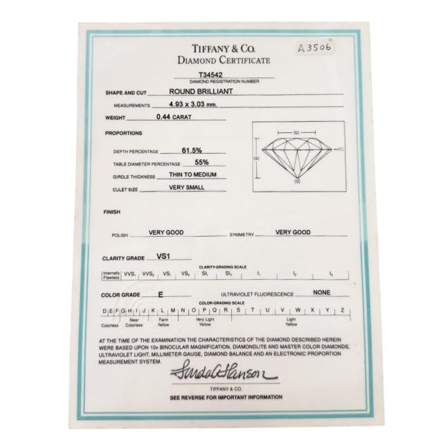ティファニー ソリティア リング 指輪 6号 Pt950プラチナ ダイヤモンド レディース TIFFANY&amp;Co.  中古 R&amp;Kリサイクルキング_8