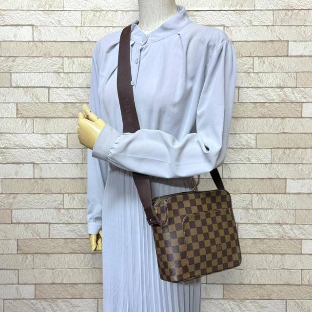 ルイヴィトン オラフPM ダミエ ショルダーバッグ ダミエキャンバス N41442 ブラウン レディース LOUIS VUITTON 中古 R&Kリサイクルキング_1