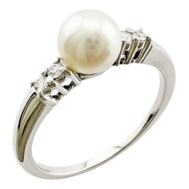 ミキモト リング 指輪 12号 18金 K18ホワイトゴールド パール レディース MIKIMOTO  中古 R&amp;Kリサイクルキング